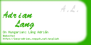 adrian lang business card