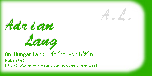 adrian lang business card